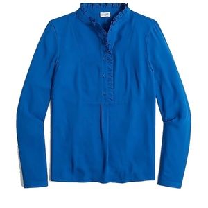 J Crew Long sleeve top with ruffles